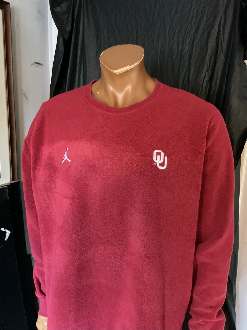 Air Jordan Oklahoma University Sooners Embroidered Jumpman Pullover Sweatshirt